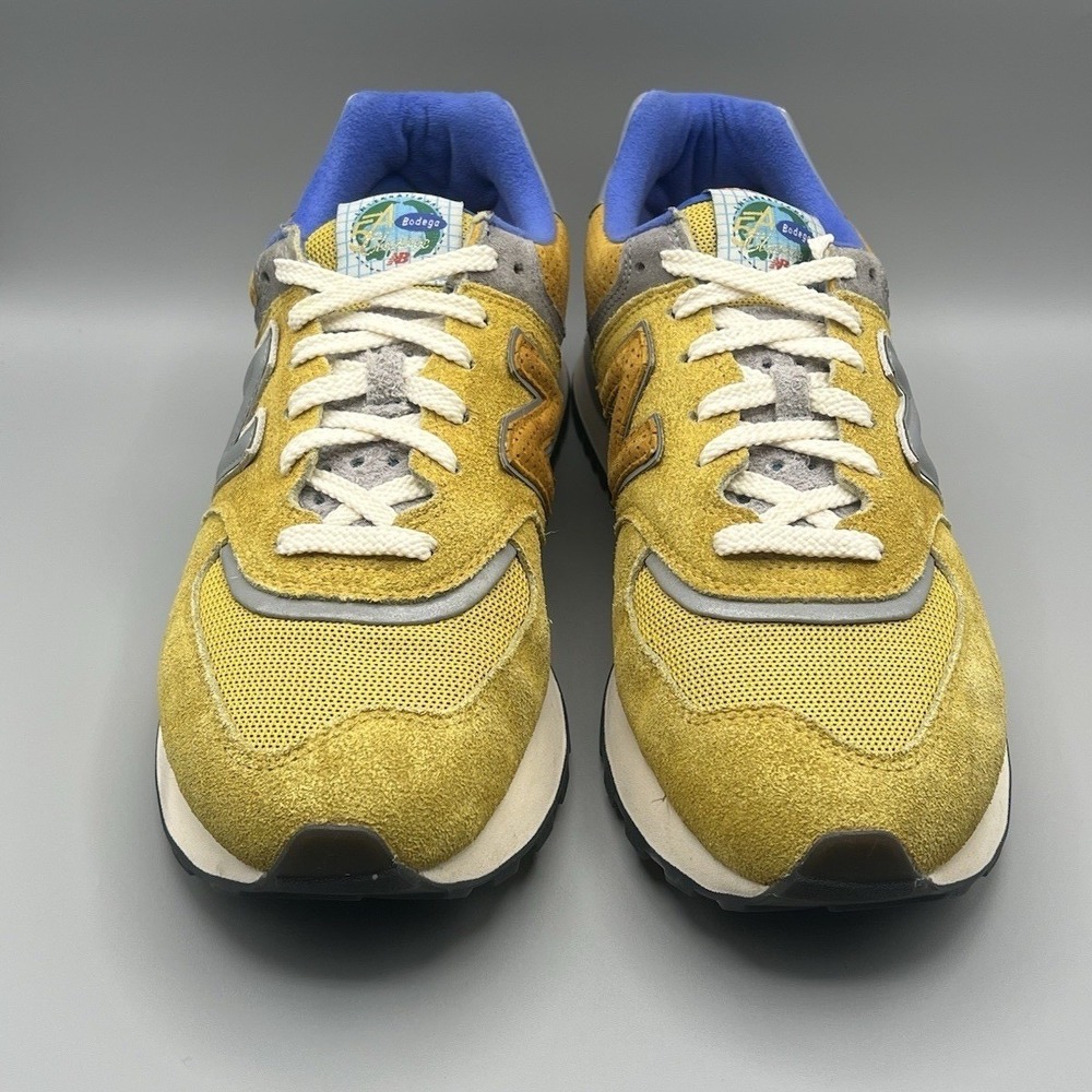 New Balance 574 x Bodega Legacy Arrival Yellow Blue Retro - Men's Size 12 USED - Picture 3 of 9